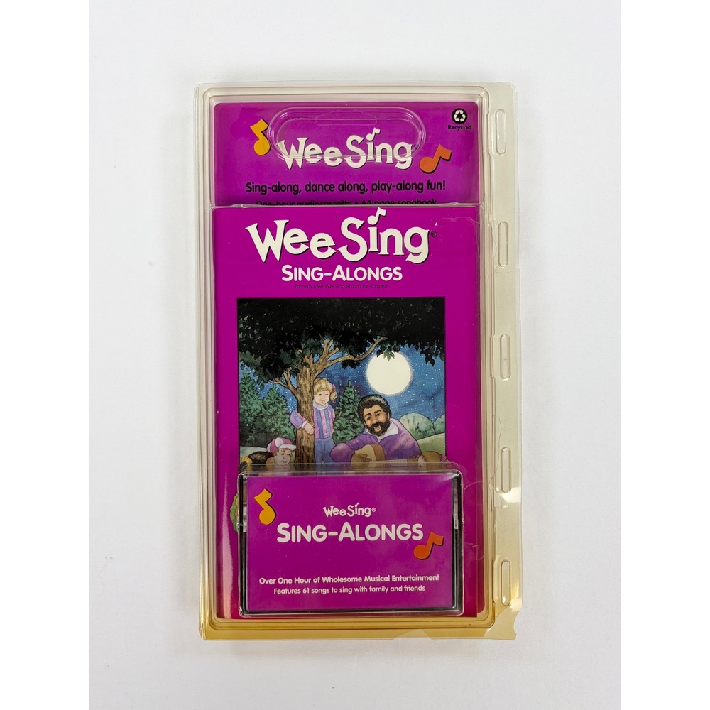 Vintage 1990 Wee Sing Sing-Alongs 61 Song Songbook 1 Hr Audio Cassette Tape Set